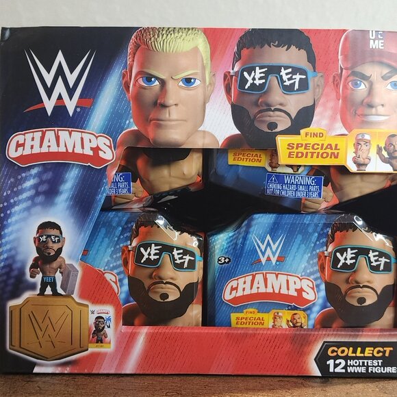 Mystery Other - WWE Champs Mini Figure Mystery Case Find Special Edition (Pack of 12)